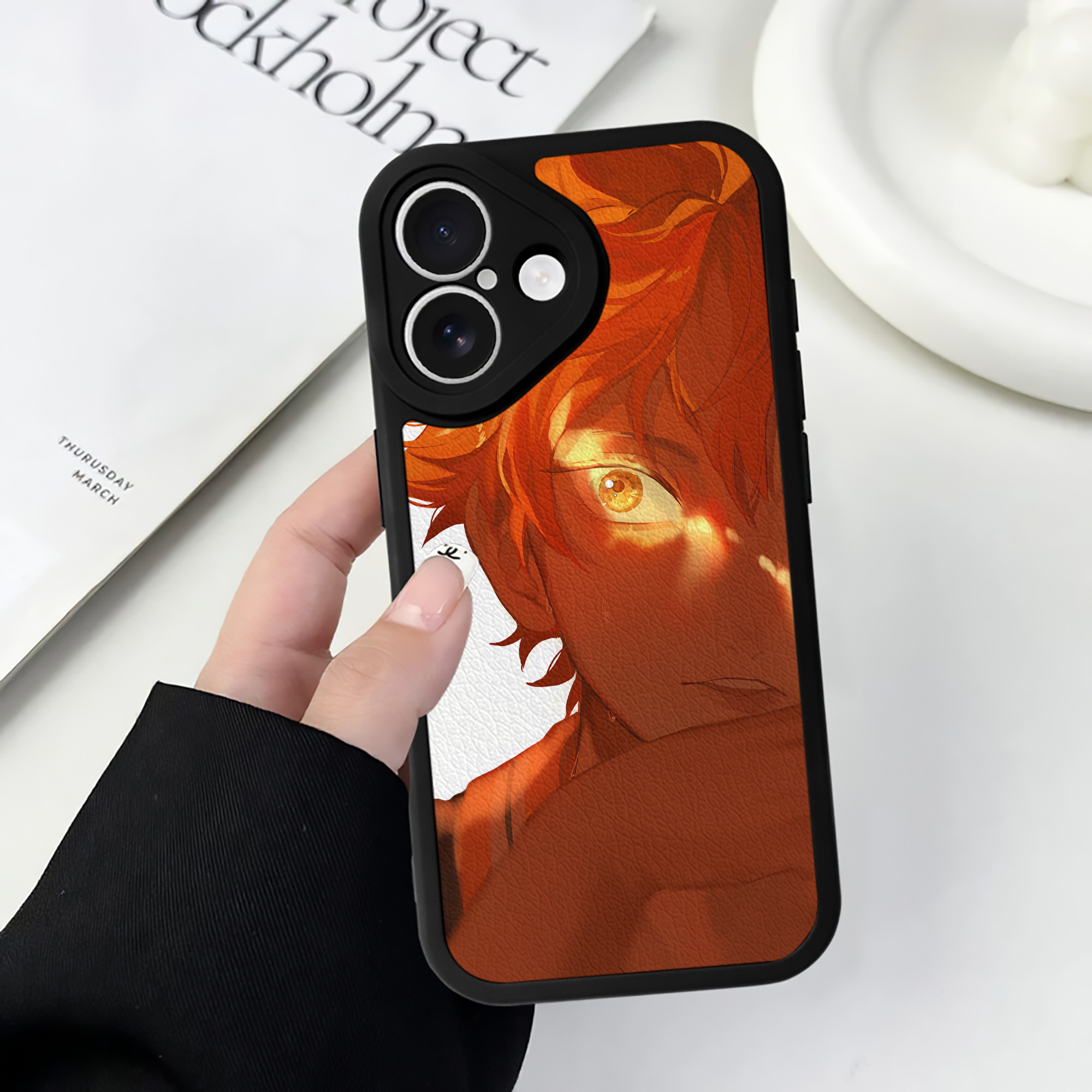 （画像用） ハイキュー!! Haikyu!! 【iPhone 16シリーズ対応】シリコンスマホケース（レザー調） 材質：シリコン